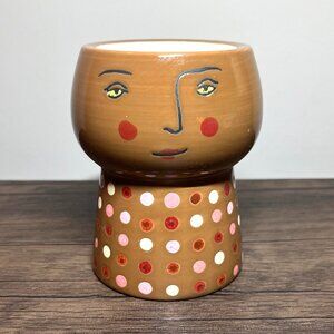 NEW Opalhouse Ceramic Head Polka Dot Planter